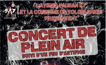 Concert de plein air et feu d'artifice samedi 12 juillet 2025