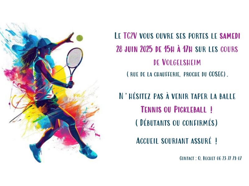 Portes Ouvertes Tennis Club Samedi 28 Juin